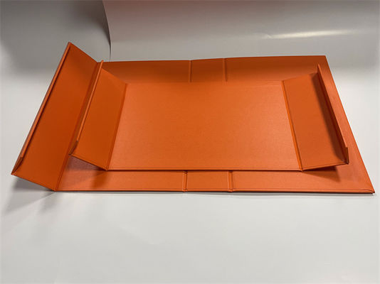 Boîte en papier pliable orange CMYK Boîte en carton rectangulaire avec couvercle