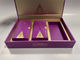 Boîte d'emballage de cadeau rectangulaire violette boîte de fermeture magnétique personnalisée