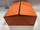 Boîte en papier pliable orange CMYK Boîte en carton rectangulaire avec couvercle