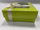 Boîte de macarons verts avec couvercle clair Emballage de macarons biodégradables personnalisé